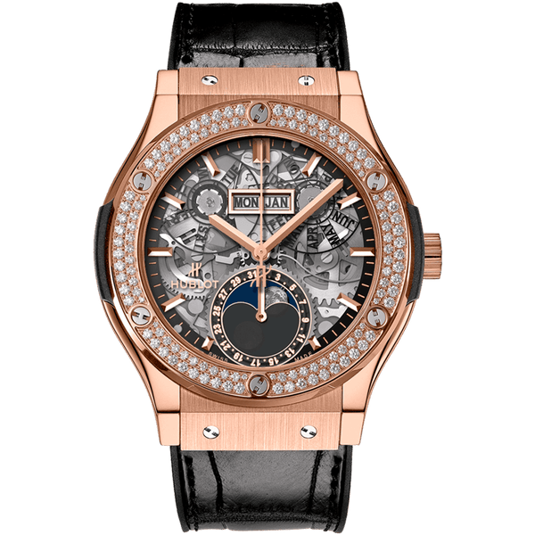 Hublot Classic Fusion Aerofusion Moonphase King Gold Diamonds 42mm | 547.OX.0180.LR.1104