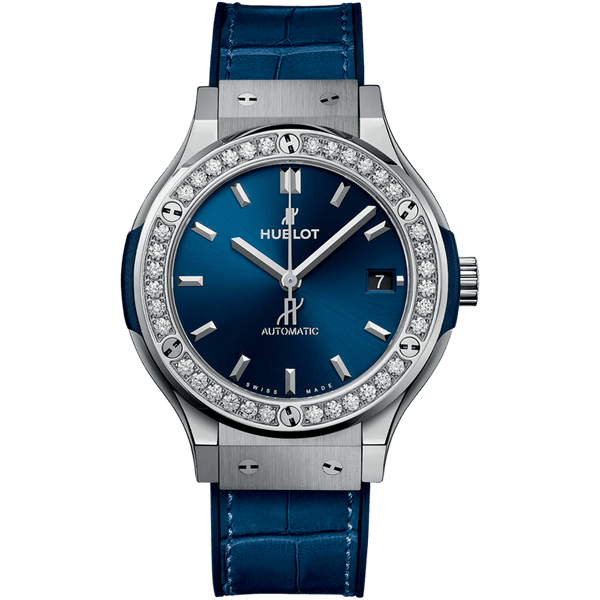 Hublot Classic Fusion Titanium Blue Diamonds 38mm | 565.NX.7170.LR.1204