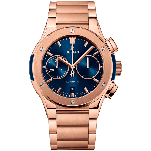 Hublot Classic Fusion Chronograph Blue King Gold Bracelet 45mm | 520.OX.7180.OX