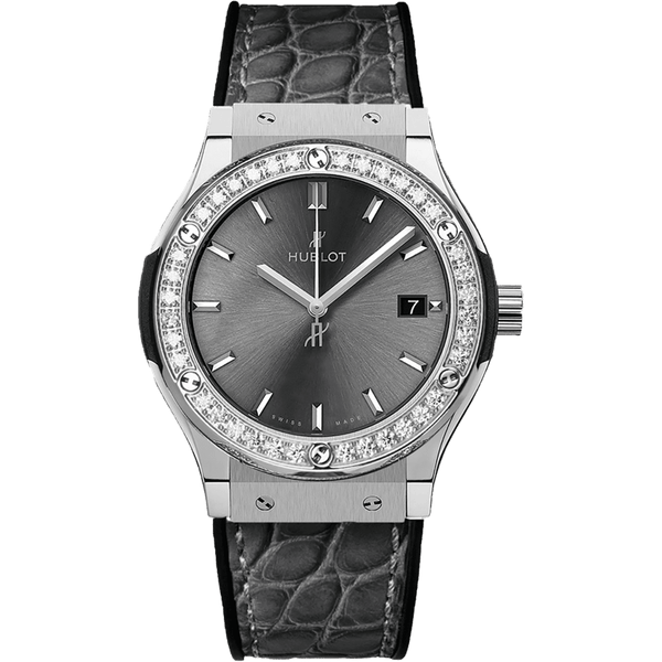 Hublot Classic Fusion Titanium Racing Grey Diamonds 33mm | 581.NX.7071.LR.1104