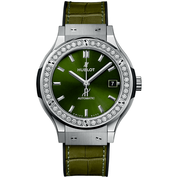 Hublot Classic Fusion Titanium Green Diamonds 38mm | 565.NX.8970.LR.1204