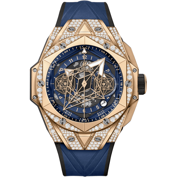 Hublot Big Bang Unico Sang Bleu II King Gold Blue Pavé 45mm | 418.OX.5108.RX.1604.MXM20