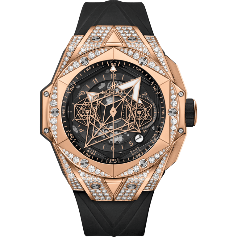 Hublot Big Bang Unico Sang Bleu II King Gold Pavé 45mm | 418.OX.1108.RX.1604.MXM20